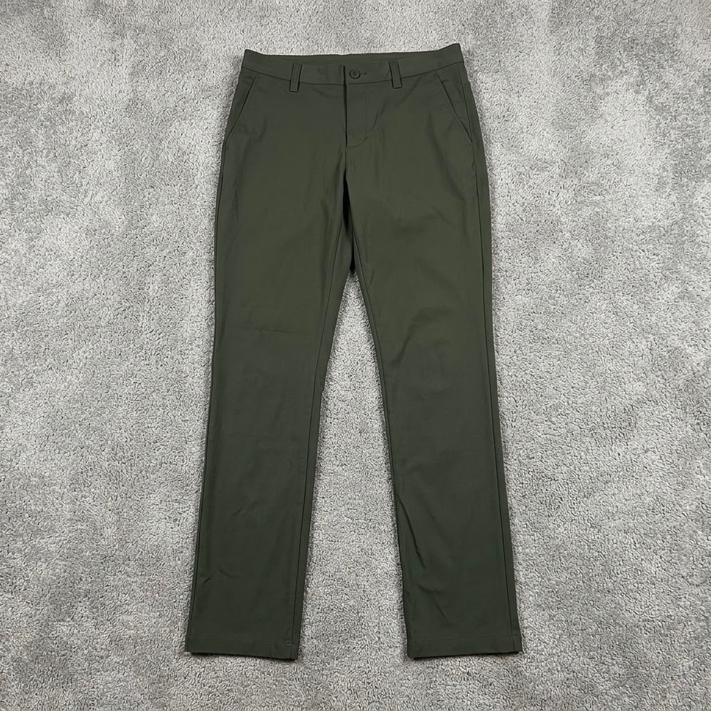 Rhone Commuter Pants Mens 32x32 Olive Green Slim Fit Technical Chino 100036 Golf